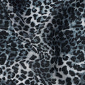 قماش كريب فيسكوز بطبعة جلد النمر باللونين الأبيض والأسود - عرض 110 سم - قماش هندي فاخر - D22208