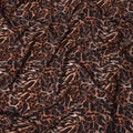 Dark Brown Leopard Print Viscose Crepe Fabric – 110 cm Width – Premium Indian Fabric-D22211