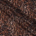Dark Brown Leopard Print Viscose Crepe Fabric – 110 cm Width – Premium Indian Fabric-D22211