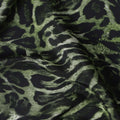 Olive Green Leopard Print Viscose Crepe Fabric – 110 cm Width – Premium Indian Fabric-D22213