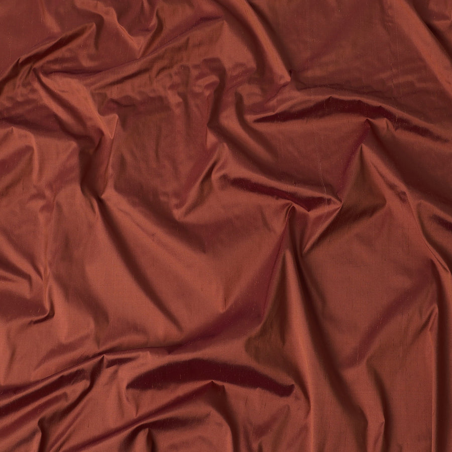 قماش حرير خام نقي بلون الصدأ - عرض 140 سم - حرير هندي فاخر - D22217