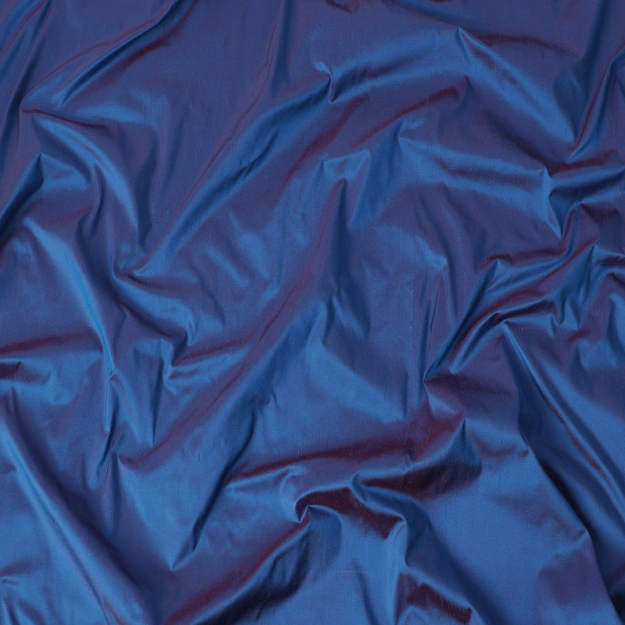 قماش حرير خام سادة أزرق ملكي - عرض 140 سم - حرير هندي فاخر - D22219