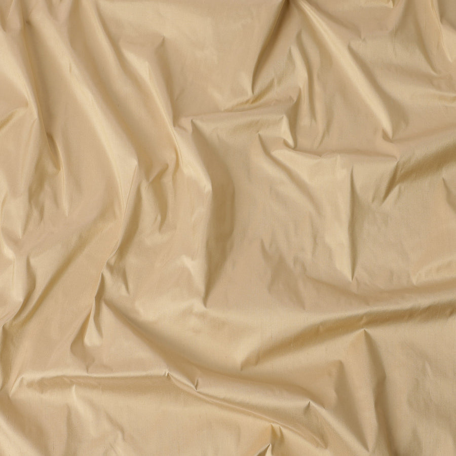 قماش حرير خام سادة بلون ذهبي فاتح - عرض 140 سم - حرير هندي فاخر - D22222