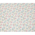 Cream Cotton Lawn Fabric with All-Over Multicolor Floral Print in Pink, Blue, and Yellow with Soft Green Leaves, Lightweight Smooth Finish, 110 Cms Width, Made in India-D22545