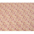 قماش ساتان حريري إيطالي فاخر بقاعدة بلون الخوخ الفاتح مع طبعة زهور باللونين الوردي والأرجواني، عرض 140 سم، صنع في إيطاليا - D22980
