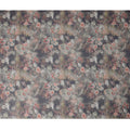Muted Charcoal Polka Dot and Floral Abstract Print Cotton Voile Fabric, 140 cm Width, Made in India-D23047
