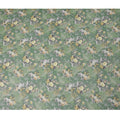 Olive Green Large Floral Print Cotton Voile Fabric, 140 cm Width, India-D23054