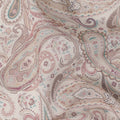 قماش قطني فوال بطبعة بيزلي باستيل بيج، العرض: ١٤٠ سم، الهند - D23056