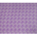 Purple and White Geometric Illusion Print Pure Silk Crepe Fabric, 110 Cms Width, Made in India-D23178