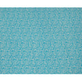 Turquoise Blue Base with White Floral Paisley Print Pure Silk Crepe Fabric, 110 Cms Width, Made in India-D23187
