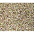 Olive Green Vintage Bloom Floral Print Viscose Modal Satin Fabric, 110 Cms Width, Made in India-D23291