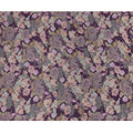 Deep Plum Lotus Floral Print Viscose Modal Satin Fabric, 110 Cms Width, Made in India-D23296