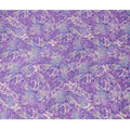 Violet Abstract Botanical Print Viscose Modal Satin Fabric, 110 Cms Width, Made in India-D23298
