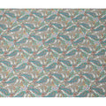 Ivory Teal and Magenta Paisley Print Viscose Modal Satin Fabric, 110 Cms Width, Made in India-D23311