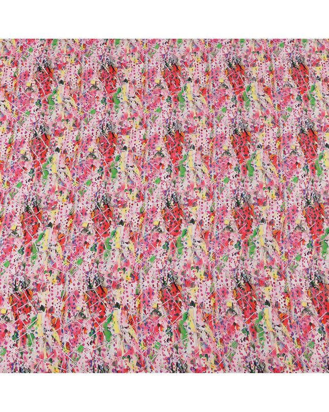 قماش كريب فيسكوز متعدد الألوان بطباعة تجريدية منقطة، عرض 110 سم، صنع في الهند - D23603