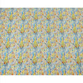 Multicolor Blue-Yellow Splash and Dot Print Viscose Crepe Fabric, 110 Cms Width, Made in India-D23604