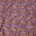 Purple Orange Abstract Animal Print Viscose Crepe Fabric, 110 Cms Width, Made in India-D23607