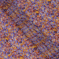 Purple Orange Abstract Animal Print Viscose Crepe Fabric, 110 Cms Width, Made in India-D23607