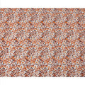 Ivory Base Orange Brown Leopard Print Viscose Crepe Fabric, 110 Cms Width, Made in India-D23608