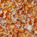 Orange and Yellow Abstract Floral Digital Print Viscose Crepe Fabric, 110 Cms Width, Made in India-D23614