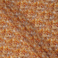 Orange and Yellow Abstract Floral Digital Print Viscose Crepe Fabric, 110 Cms Width, Made in India-D23614