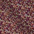 Maroon Base Multicolor Abstract Floral Digital Print Viscose Crepe Fabric, 110 Cms Width, Made in India-D23615