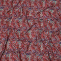 Maroon Base Multicolor Paisley and Abstract Digital Print Viscose Crepe Fabric, 110 Cms Width, Made in India-D23619