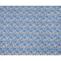 Sky Blue and White Floral Digital Print Viscose Crepe Fabric, 110 Cms Width, Made in India-D23620