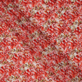 Red and White Abstract Floral Digital Print Viscose Crepe Fabric, 110 Cms Width, Made in India-D23621