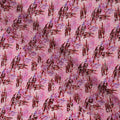 Pink and Maroon Abstract Brushstroke Digital Print Viscose Crepe Fabric, 110 Cms Width, Made in India-D23625