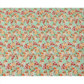 Mint Green Base Multicolor Floral Watercolor Digital Print Viscose Crepe Fabric, 110 Cms Width, Made in India-D23631
