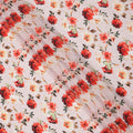 Blush Pink Base Red Floral Watercolor Digital Print Viscose Crepe Fabric, 110 Cms Width, Made in India-D23632