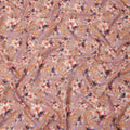 Dusty Brown Base Multicolor Floral Digital Printed Cotton Lawn Fabric, 110 Cms Width, Made in India-D23636