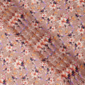 Dusty Brown Base Multicolor Floral Digital Printed Cotton Lawn Fabric, 110 Cms Width, Made in India-D23636
