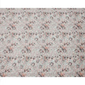 Muted Grey Base Peach & Charcoal Vintage Rose Floral Printed Cotton Lawn Fabric, 110 Cms Width, Made in India-D23643