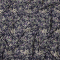 Deep Plum Base Beige & Lavender Ornamental Floral Printed Cotton Lawn Fabric, 110 Cms Width, Made in India-D23648