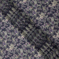Deep Plum Base Beige & Lavender Ornamental Floral Printed Cotton Lawn Fabric, 110 Cms Width, Made in India-D23648
