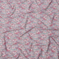 Dusty Pink Base Red & Blue Paisley Motif Printed Cotton Lawn Fabric, 140 Cms Width, Made in Slovakia-D23652