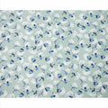 Mint Green Base White & Blue Floral Digital Printed Cotton Lawn Fabric, 140 Cms Width, Made in Slovakia-D23655