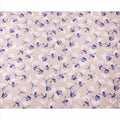 Blush Pink Base Purple & White Floral Digital Printed Cotton Lawn Fabric, 140 Cms Width, Made in Slovakia-D23656