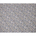 Ivory Base Blue & Charcoal Abstract Leaf Printed Cotton Voile Fabric, 140 Cms Width, Made in Slovakia-D23659