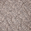Beige Base Brown & Charcoal Abstract Leaf Printed Cotton Voile Fabric, 140 Cms Width, Made in Slovakia-D23660