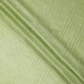 Pistachio Green Floral Self-Patterned Pure Silk Satin Fabric, Width 140 Cms, Made in India-D23897