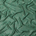Emerald Green Paisley Floral Self-Textured Pure Silk Satin Fabric, Width 140 Cms, Made in India-D23899