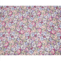 قماش كريب فيسكوز مطبوع عليه زهور الحدائق متعدد الألوان باللون الخزامي، عرض 110 سم، صنع في الهند - D23910