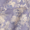 Dusty Lavender Beige Monotone Floral Printed Viscose Crepe Fabric, Width 110 Cms, Made in India-D23911