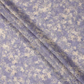 Dusty Lavender Beige Monotone Floral Printed Viscose Crepe Fabric, Width 110 Cms, Made in India-D23911