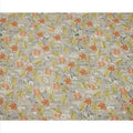 Beige Base Yellow and Orange Abstract Floral Printed Viscose Crepe Fabric, Width 110 Cms, Made in India-D23921