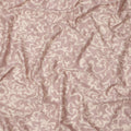 Dusty Pink and Ivory Abstract Swirl Printed Cotton Lawn Fabric, Width 110 Cms, Made in India-D23923