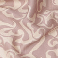 Dusty Pink and Ivory Abstract Swirl Printed Cotton Lawn Fabric, Width 110 Cms, Made in India-D23923